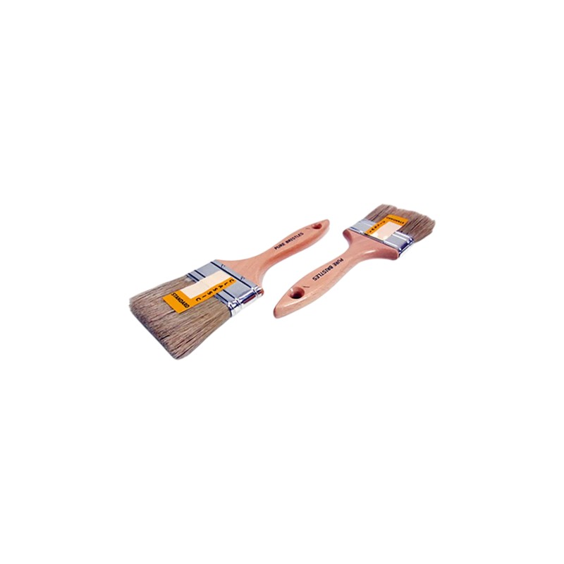 Pinceau plat manche en bois soie blonde n°1 - Universel